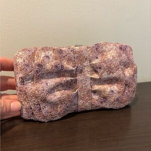 Nordstrom Bow Front textured snap wallet